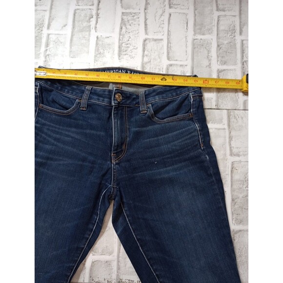 American Eagle Jeans Jegging Womens 10 Long Blue 360 Super Stretch Super Soft X4 - Picture 11 of 16